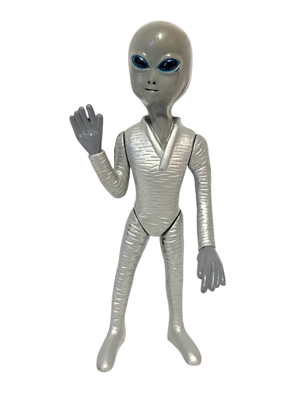 Vintage Silver Alien Action Figure